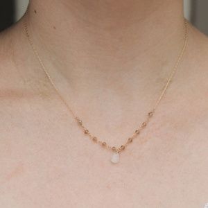 Brand New Gold and Grey Bead Necklace